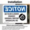 Signmission Wheels Must Be Chocked OSHA Notice Sign, Vinyl Decal, 7in W x 5in L, 2PK OS-2PACK-NS-D-57-L-16909 - alternate 4